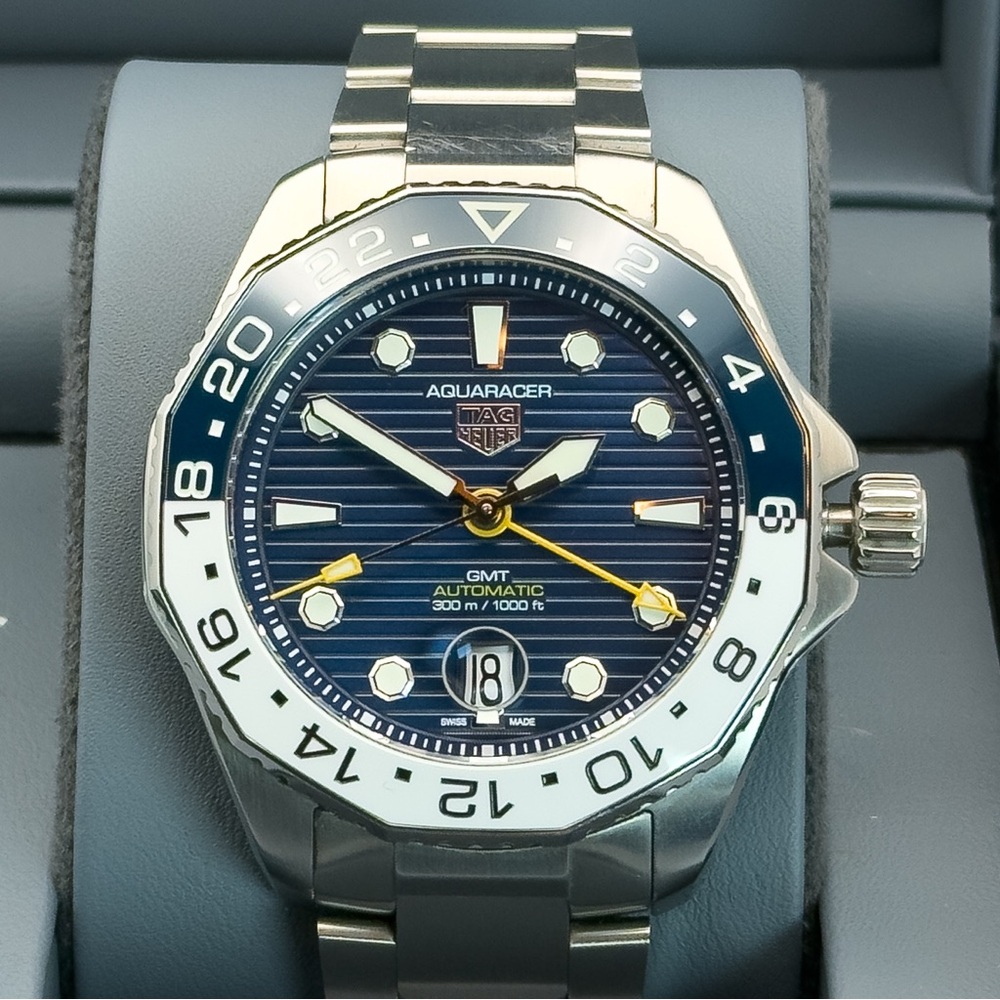 Tag Heuer Aquaracer GMT with Blue/White Dial